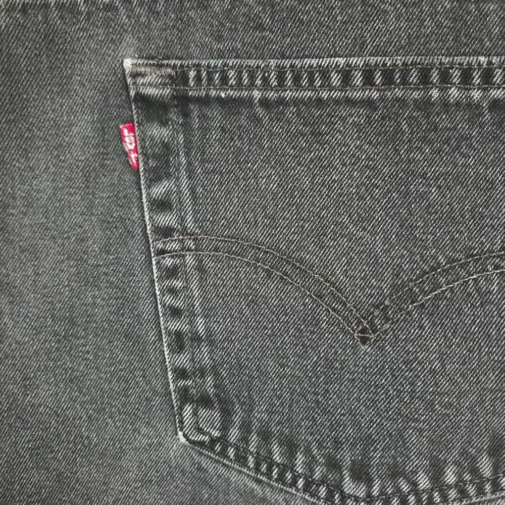 Vintage 80s Levis 550 Black Jeans Mens 42x32 Made in Puerto Rico USA 1989 Frayed